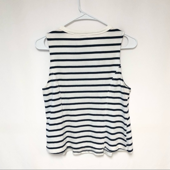Anthropologie Postmark Stripe Peplum Pleated Tank - Picture 9 of 13